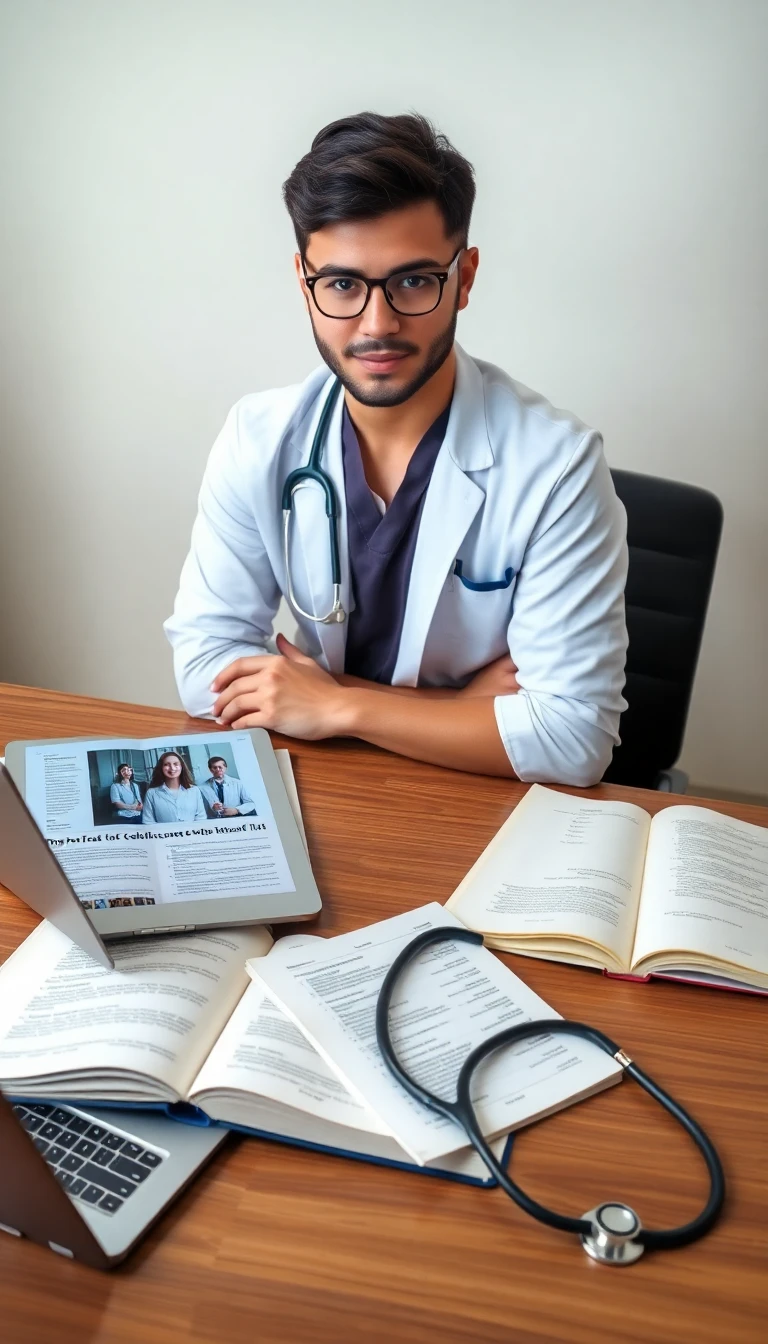 Estudante preparando para o Revalida